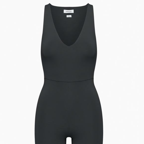 babaton contour v neck romper black xs - Picture 1 of 3